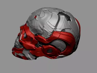 Cyberpunk Skull Helmet  STL and 3MF  3dprint 3D print model