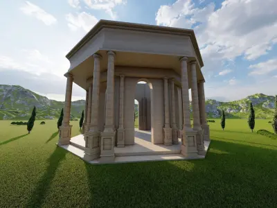 Parthenon Temple-Historical Greek Temple 3D model
