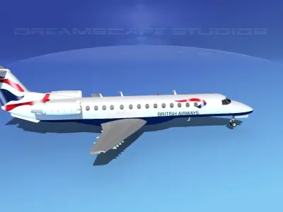 Embraer ERJ-135 British Airways 3D model