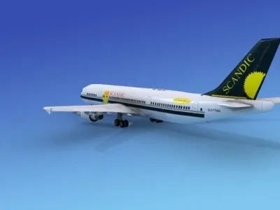 Airbus A300 Air Scandic 3D model
