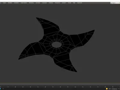 The Suriken star shaped blade Free low-poly 3D model