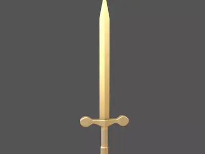 Cartoon Sword v1 006 Low-poly 3D model