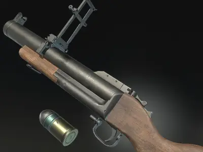 M79 Grenade Launcher Low-poly 3D model