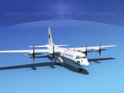 Lockheed C-130 Hercules Southern Air Transport 3D model