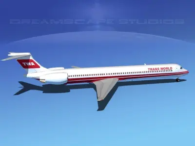 Douglas MD-80 Trans World Airways 1 3D model