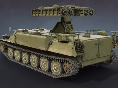 9K35 Strela-10 or SA-13 Gopher Low-poly 3D model