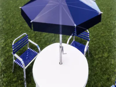 outdoor table set 3D model