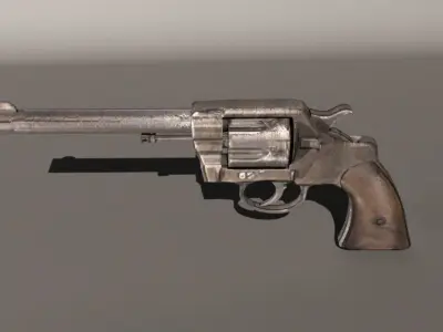 Colt Revolver 1892 Low-poly 3D model