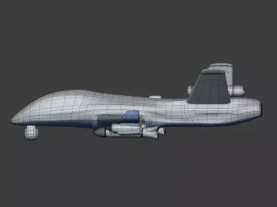 Generic Military Combat Drone - UCAV  - UAV Low-poly 3D model