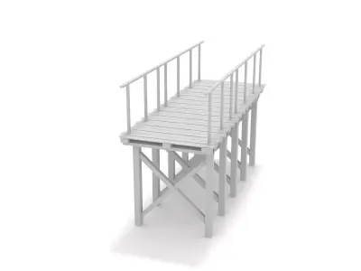 White Bridge 3D model