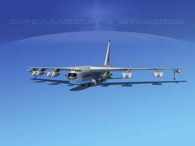 Boeing B-52D Stratofortress V05 3D model