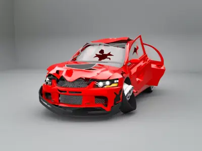 Accident car Free 3D model