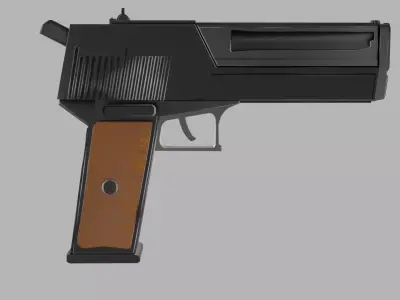 MID POLY GUN MODEL Low-poly 3D model