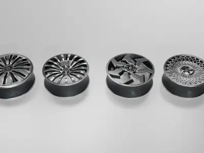 steel rim Low-poly 3D model