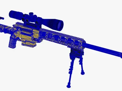 FN Ballista rifle Low-poly 3D model