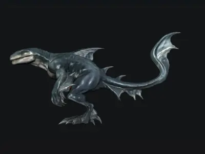 Shark Fantasy Creature 3D model