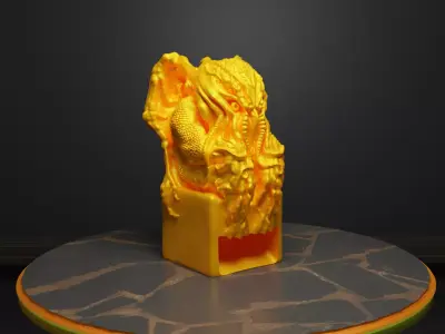 Octopus DnD Dice Tower Animal Dice Tray Cuculthu Dice Box Free 3D print model