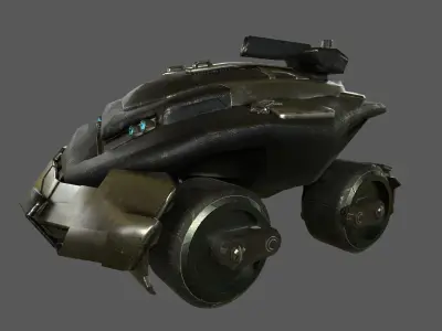 SIC FI WAR TANK Low-poly 3D model