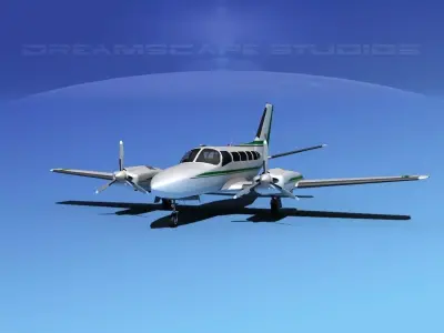 Cessna 404 Titan Courier V05 3D model
