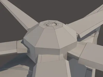 Sci-fi helicopter Free low-poly 3D model