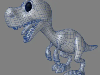 Cartoon  of dinosaurs  Low-poly 3D model