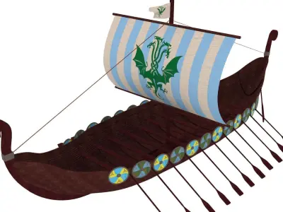 Viking Ship 2 3D model
