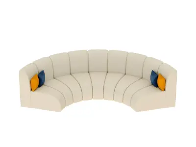  Curved sofa Free low-poly 3D model