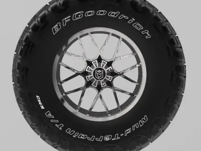 BF GOODRICH KM3 AND DROPSTARS 654 20X10 FOR OFFROAD SCALE AUTOS 3D print model