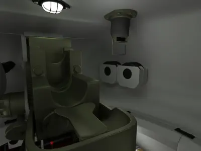 T-34 85 with Interior Winter Camo 3D model