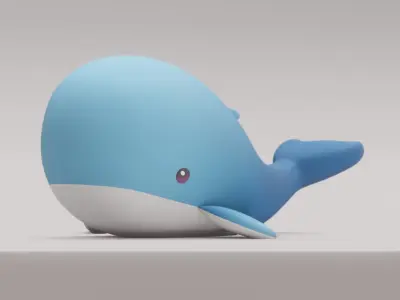 Plush Whale 3D model