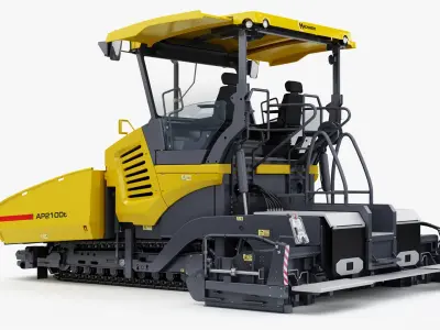 Tracked Asphalt Paver 3D model