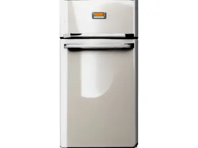 Retro White Refrigerator 3D Model Classic Stylized Kitchen Prop Low-poly 3D model