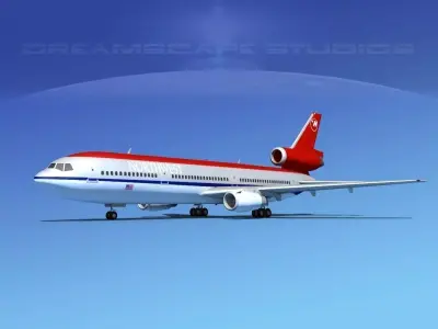 Douglas DC-10 Northwest 3D model