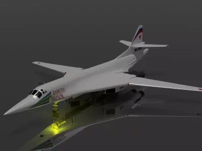 Tu-160 japanese fighter jet Free 3D model