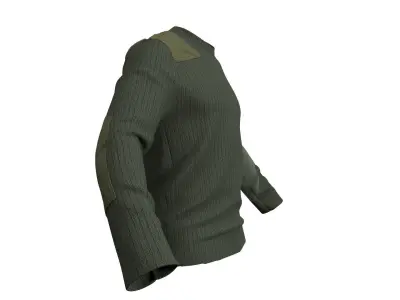 British Military Sweater - Marvelous Designer 3D model