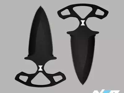 Shadow Daggers CS GO Knife Free low-poly 3D model