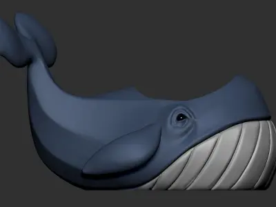 Whale Flowerpot Free 3D print model