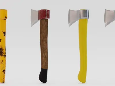 Axe Hatchet Low-poly 3D model