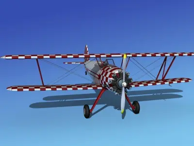 Stearman PT-17 Kaydet V19 3D model