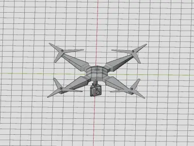 Low Poly DRONE CAMARA free Free low-poly 3D model