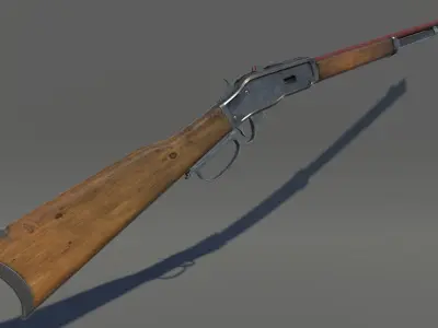 Zombie Carbine Low-poly 3D model