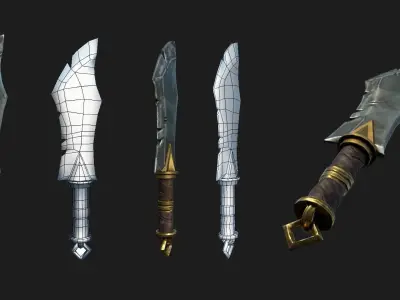 Knife Horde Assasin Low-poly 3D model