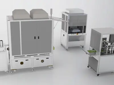 Combination of laminating machine 3D model