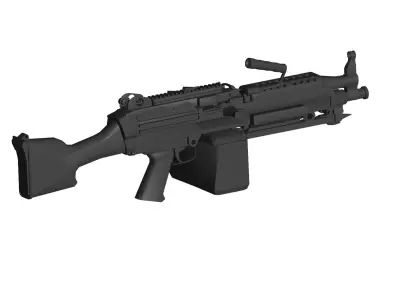 M249 light machine gun 3D model