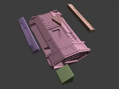 spaceship part 3D model