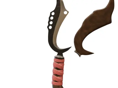 Sundanese Kujang Traditional Weapon 3D model