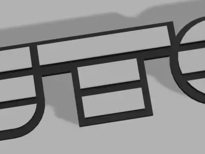 Vauxhall opel GTE logo badge 3D print model