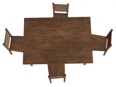 Table and chair Free low-poly 3D model purchase