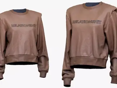 001278 female pinki blouse relationshit Low-poly 3D model