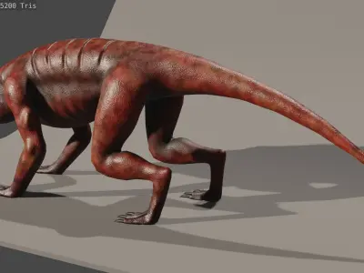 10 Game Ready Animated Creatures Low-poly 3D model